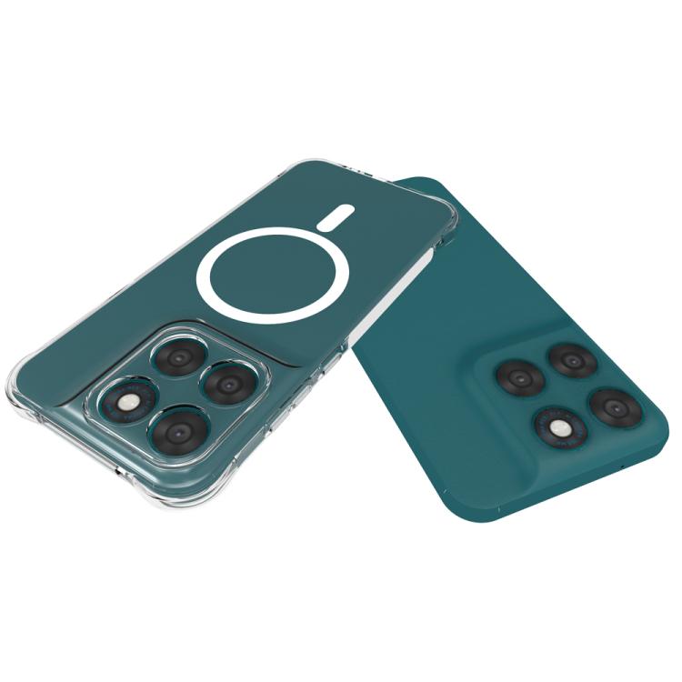 For Motorola Moto G67 / G77 5G Shockproof Non-slip Magnetic TPU Phone Case - Transparent