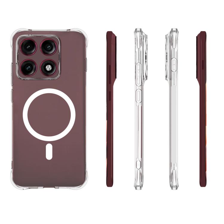 For Motorola Edge 70 Pro 5G Shockproof Non-slip Magnetic TPU Phone Case - Transparent