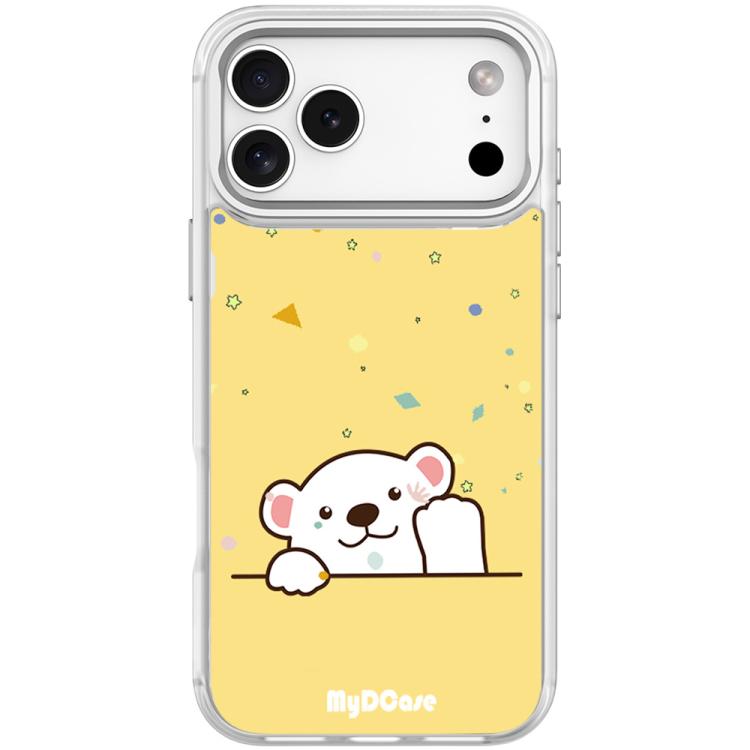 For iPhone 17 Pro Max Waving Little Bear Pattern Magnetic Phone Case
