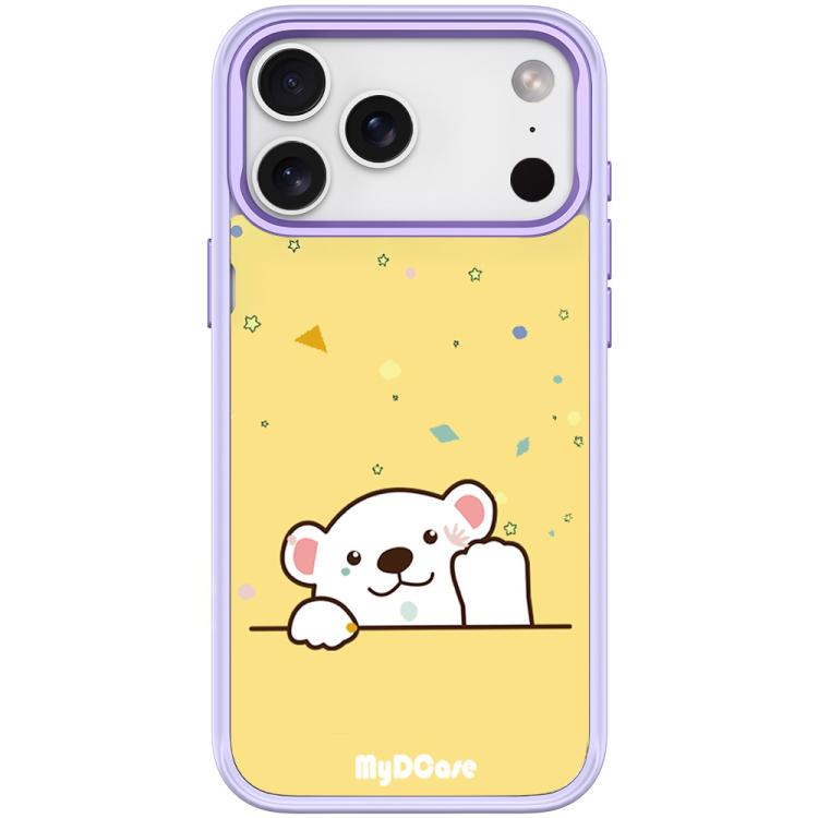 For iPhone 17 Pro Waving Little Bear Pattern Magnetic Phone Case