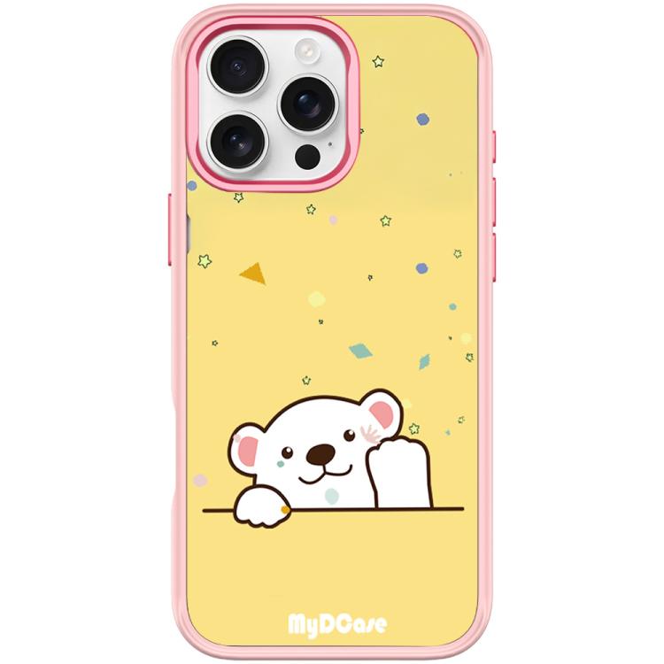 For iPhone 16 Pro Max Waving Little Bear Pattern Magnetic Phone Case