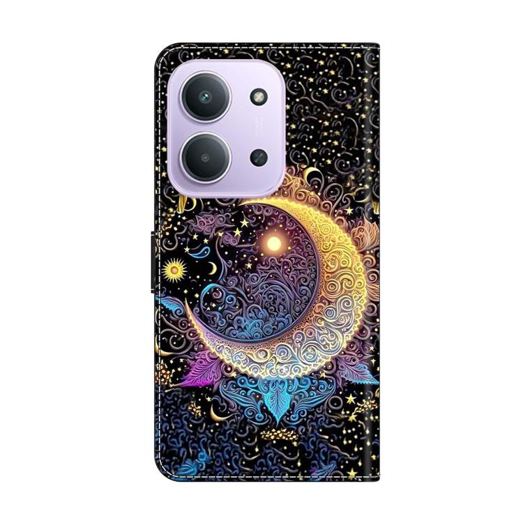 For Redmi 15C 5G / 4G EU 173mm Crystal-Like Painted Vegan Leather Phone Case