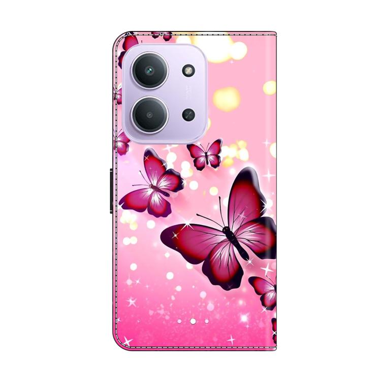 For Redmi 15C 5G / 4G EU 173mm Crystal-Like Painted Vegan Leather Phone Case
