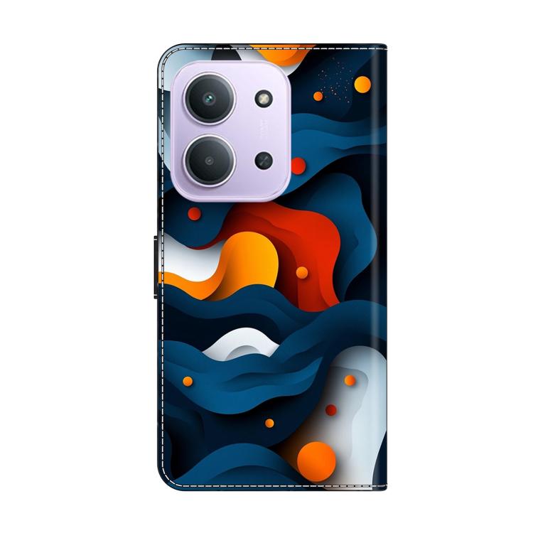 For Redmi 15C 5G / 4G EU 173mm Crystal-Like Painted Vegan Leather Phone Case