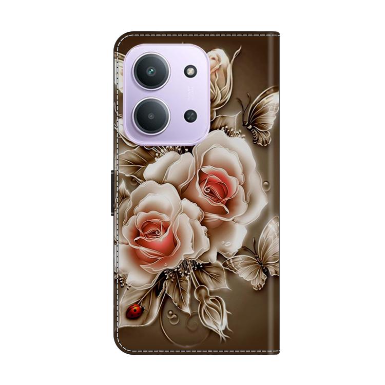 For Redmi 15C 5G / 4G EU 173mm Crystal-Like Painted Vegan Leather Phone Case