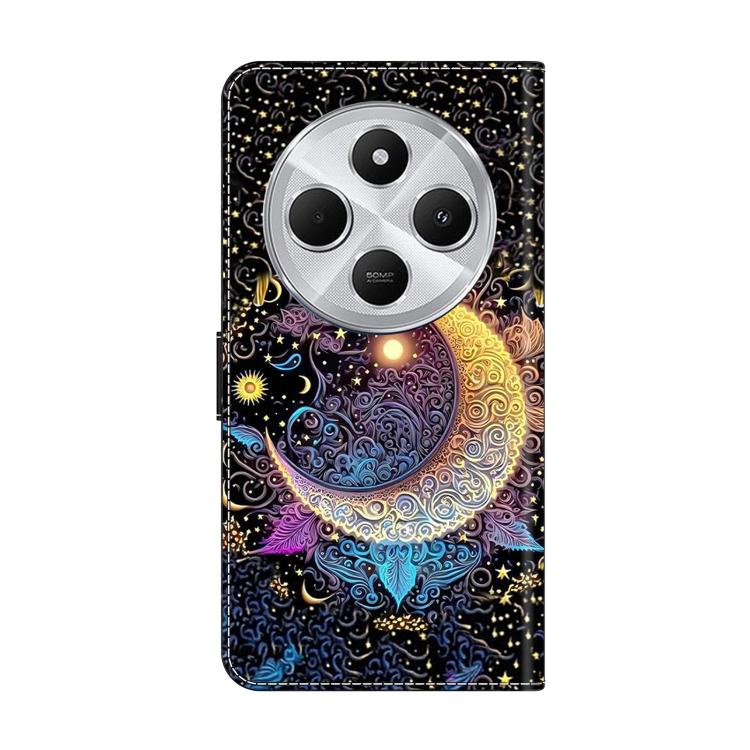 For Redmi 14C 4G Crystal-Like Painted Vegan Leather Phone Case