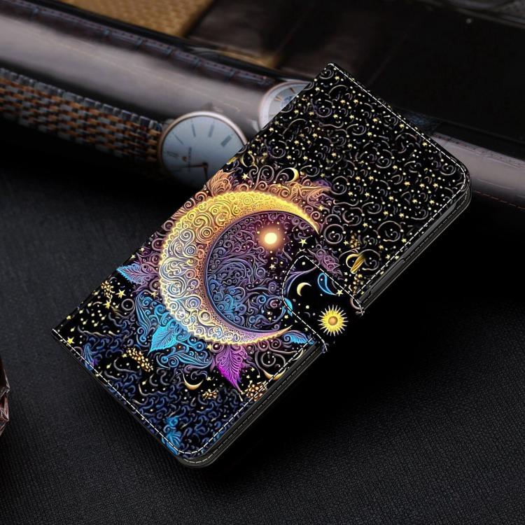 For Redmi 14C 4G Crystal-Like Painted Vegan Leather Phone Case