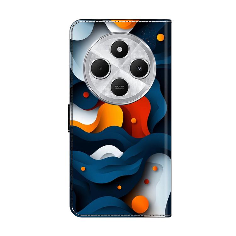 For Redmi 14C 4G Crystal-Like Painted Vegan Leather Phone Case