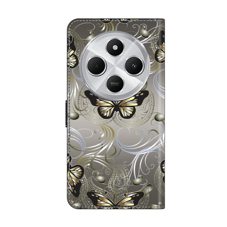 For Redmi 14C 4G Crystal-Like Painted Vegan Leather Phone Case