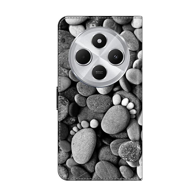 For Redmi 14C 4G Crystal-Like Painted Vegan Leather Phone Case