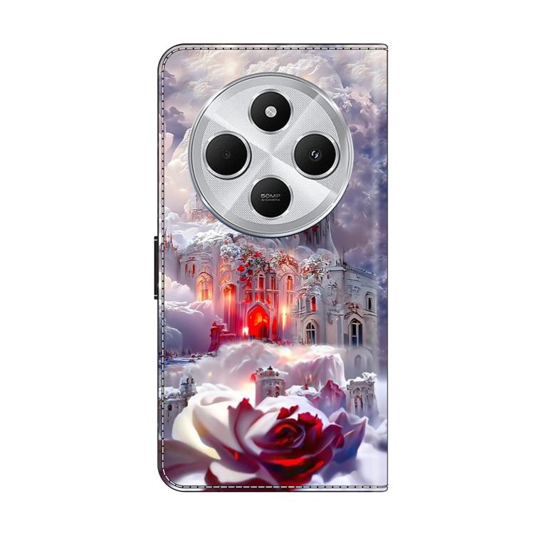 For Redmi 14C 4G Crystal-Like Painted Vegan Leather Phone Case