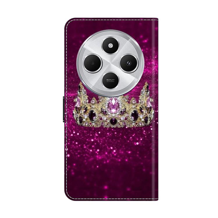 For Redmi 14C 4G Crystal-Like Painted Vegan Leather Phone Case