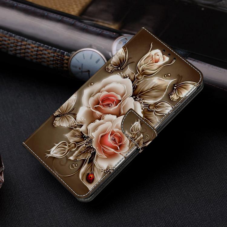 For Redmi 14C 4G Crystal-Like Painted Vegan Leather Phone Case