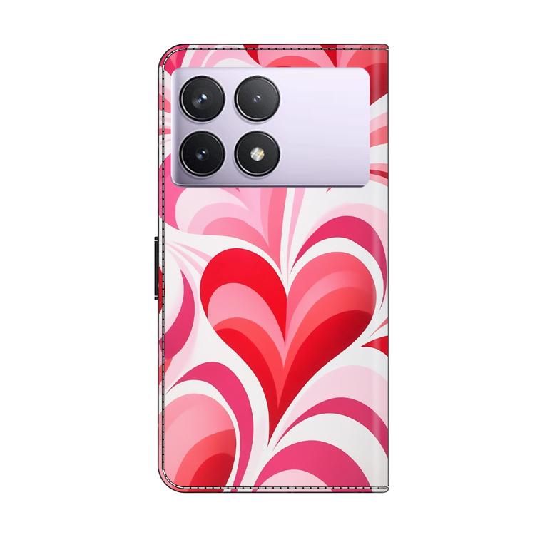 For Redmi K70E / Poco X6 Pro Crystal-Like Painted Vegan Leather Phone Case