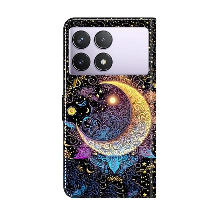 For Redmi K70E / Poco X6 Pro Crystal-Like Painted Vegan Leather Phone Case
