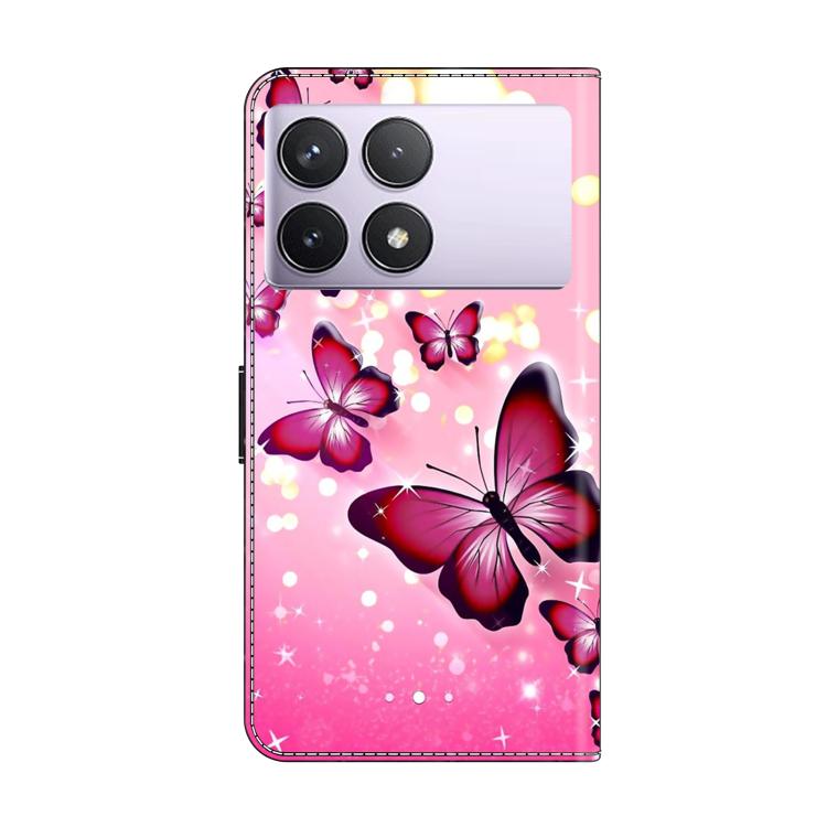 For Redmi K70E / Poco X6 Pro Crystal-Like Painted Vegan Leather Phone Case