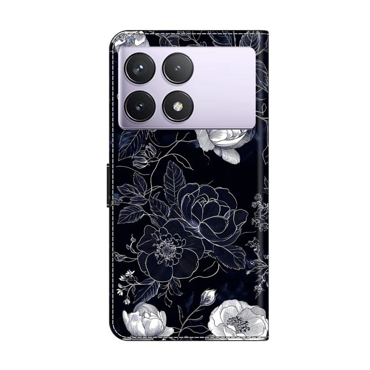 For Redmi K70E / Poco X6 Pro Crystal-Like Painted Vegan Leather Phone Case
