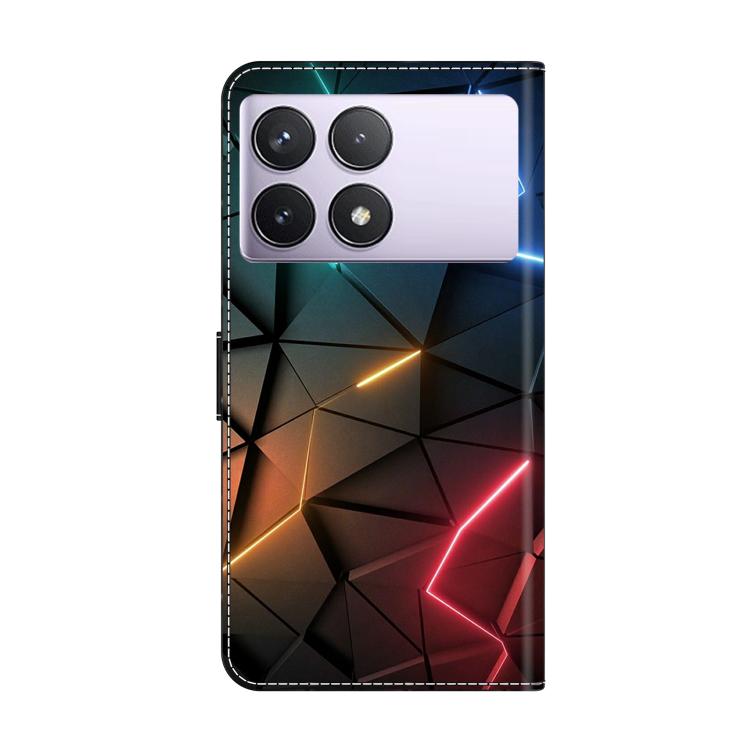 For Redmi K70E / Poco X6 Pro Crystal-Like Painted Vegan Leather Phone Case