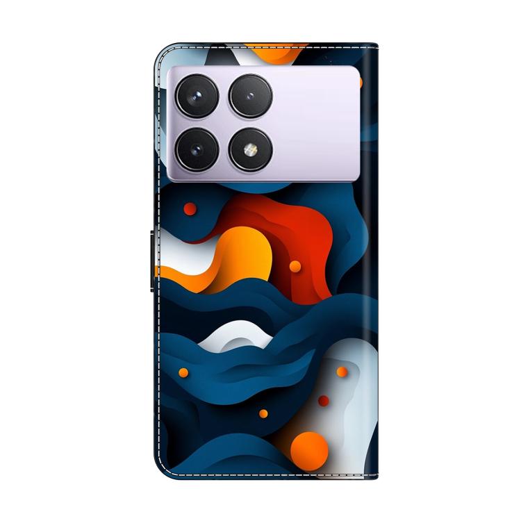 For Redmi K70E / Poco X6 Pro Crystal-Like Painted Vegan Leather Phone Case
