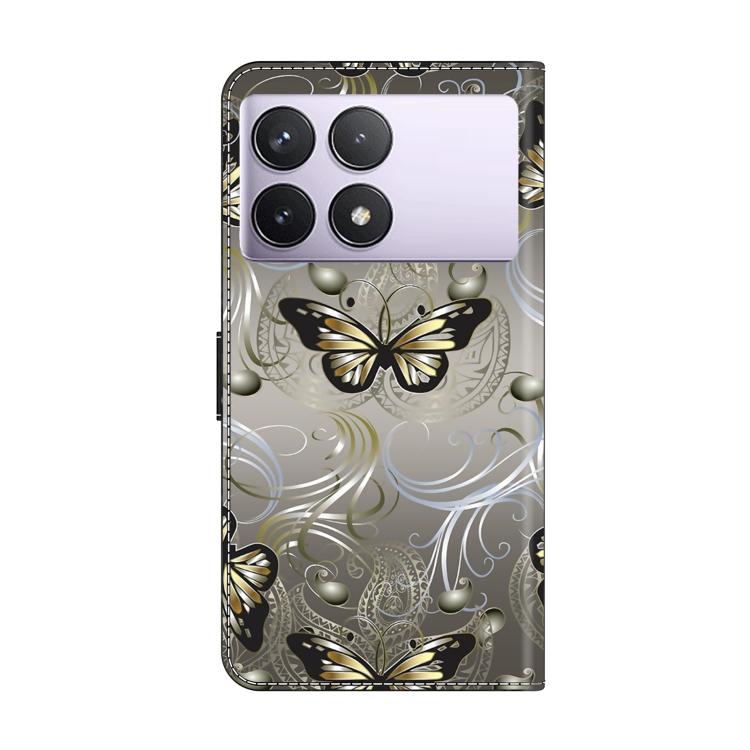 For Redmi K70E / Poco X6 Pro Crystal-Like Painted Vegan Leather Phone Case