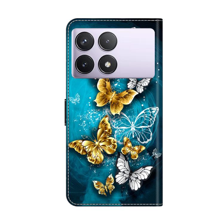 For Redmi K70E / Poco X6 Pro Crystal-Like Painted Vegan Leather Phone Case