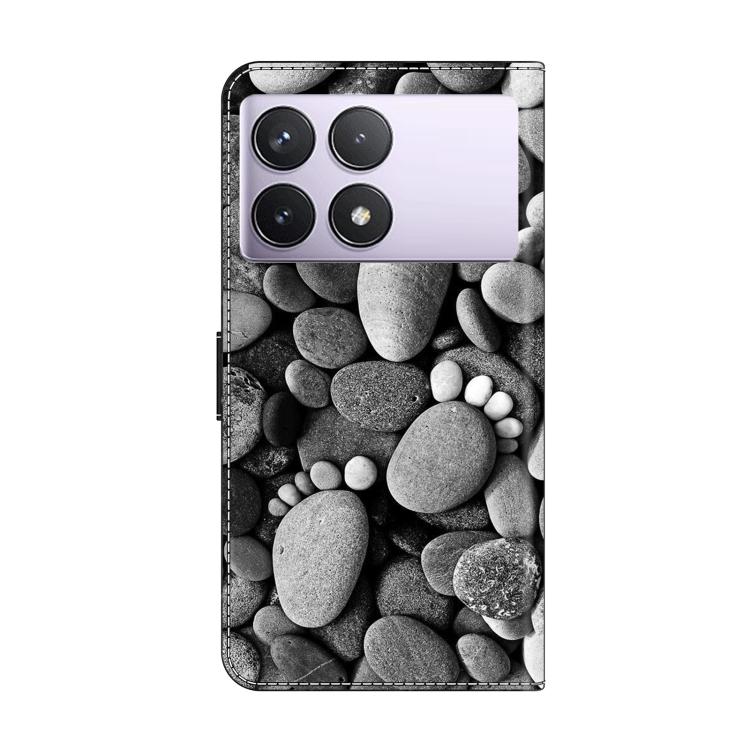 For Redmi K70E / Poco X6 Pro Crystal-Like Painted Vegan Leather Phone Case
