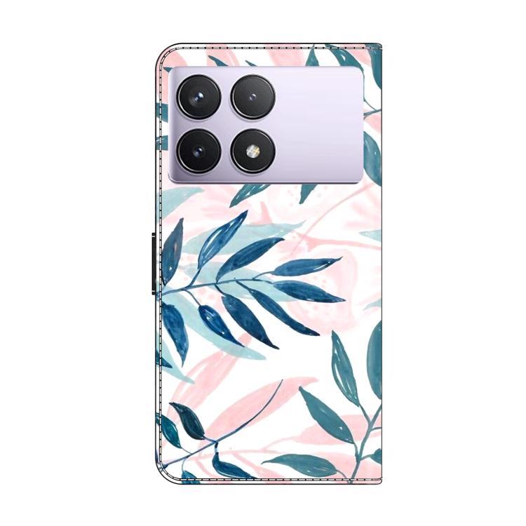 For Redmi K70E / Poco X6 Pro Crystal-Like Painted Vegan Leather Phone Case