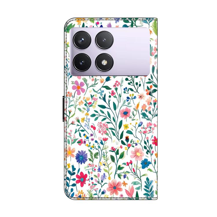 For Redmi K70E / Poco X6 Pro Crystal-Like Painted Vegan Leather Phone Case