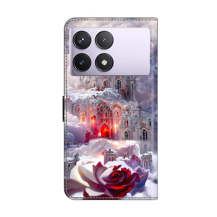 For Redmi K70E / Poco X6 Pro Crystal-Like Painted Vegan Leather Phone Case