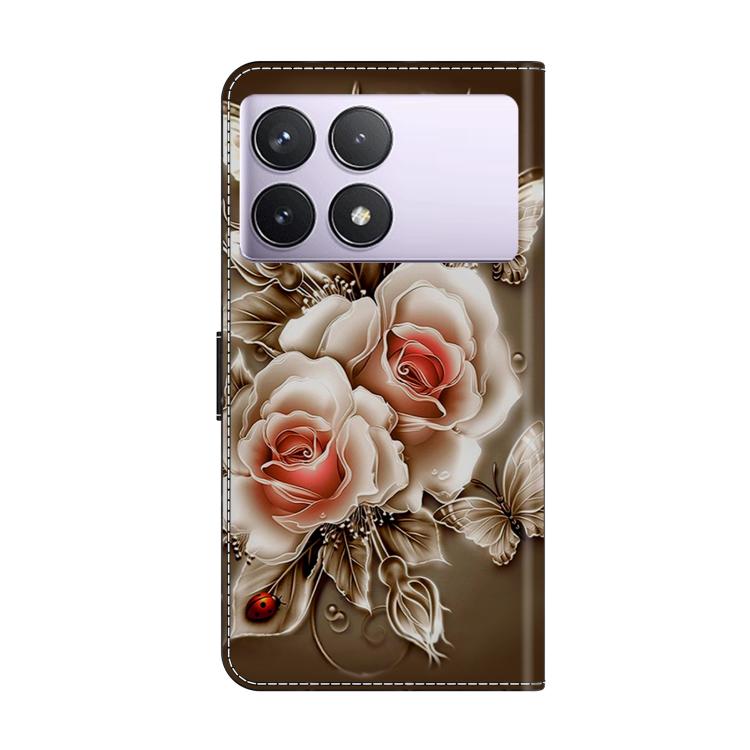 For Redmi K70E / Poco X6 Pro Crystal-Like Painted Vegan Leather Phone Case
