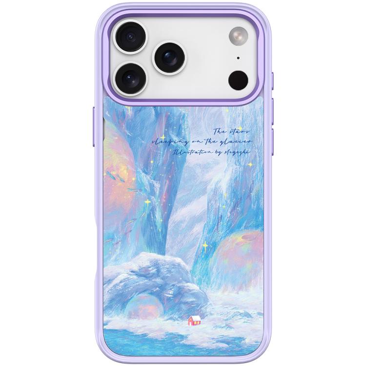 For iPhone 17 Pro Glacier Red House Pattern Magnetic Phone Case