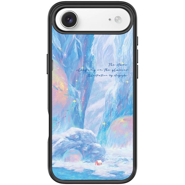 For iPhone Air Glacier Red House Pattern Magnetic Phone Case