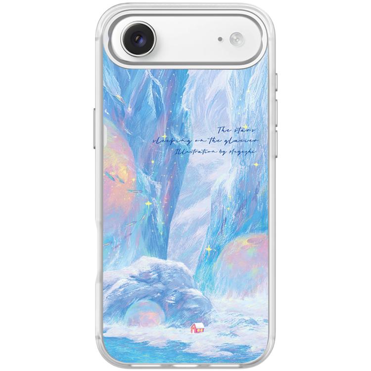 For iPhone Air Glacier Red House Pattern Magnetic Phone Case