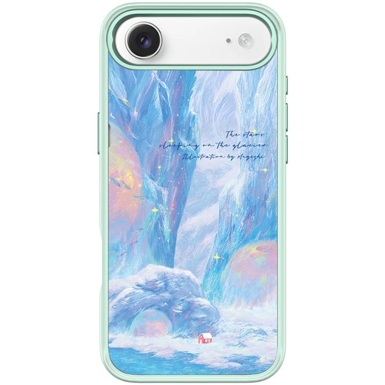 For iPhone Air Glacier Red House Pattern Magnetic Phone Case