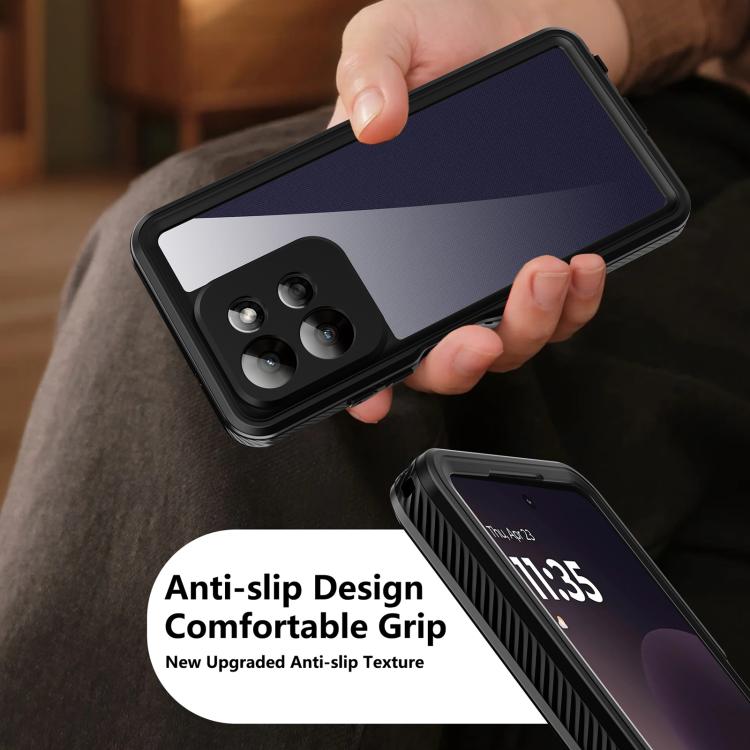 For Motorola Moto G Power 5G 2026 RedPepper Shockproof IP68 Waterproof PC Hybrid TPU Phone Case - Black