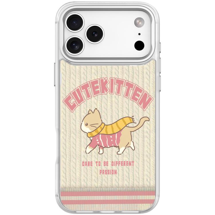 For iPhone 17 Pro Max Adorable Woolen Cat Pattern Magnetic Phone Case
