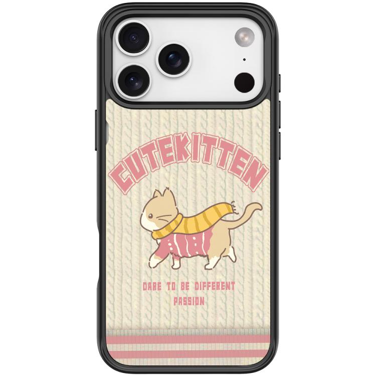 For iPhone 17 Pro Adorable Woolen Cat Pattern Magnetic Phone Case