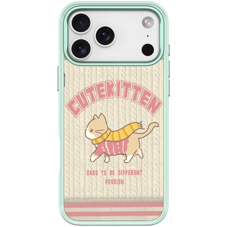 For iPhone 17 Pro Adorable Woolen Cat Pattern Magnetic Phone Case