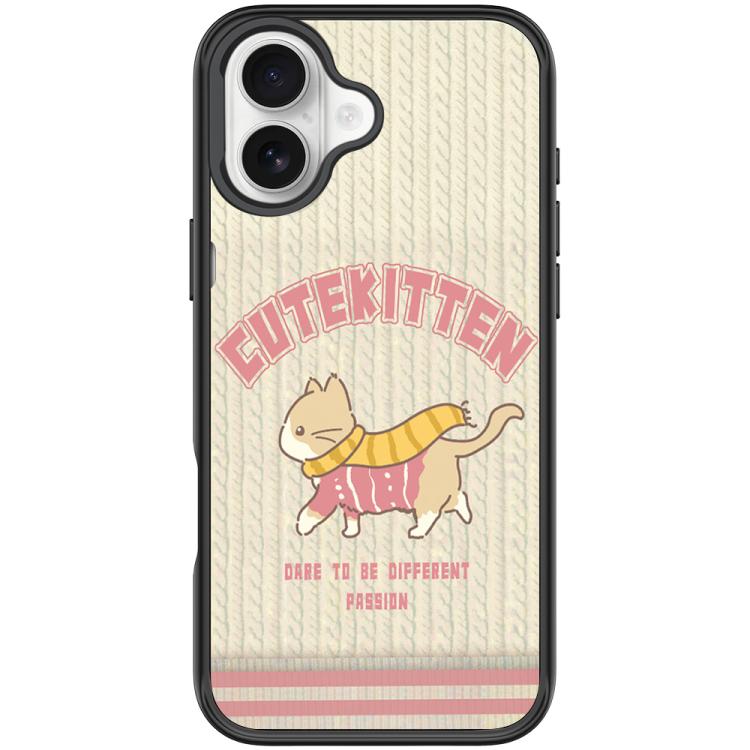 For iPhone 17 Adorable Woolen Cat Pattern Magnetic Phone Case