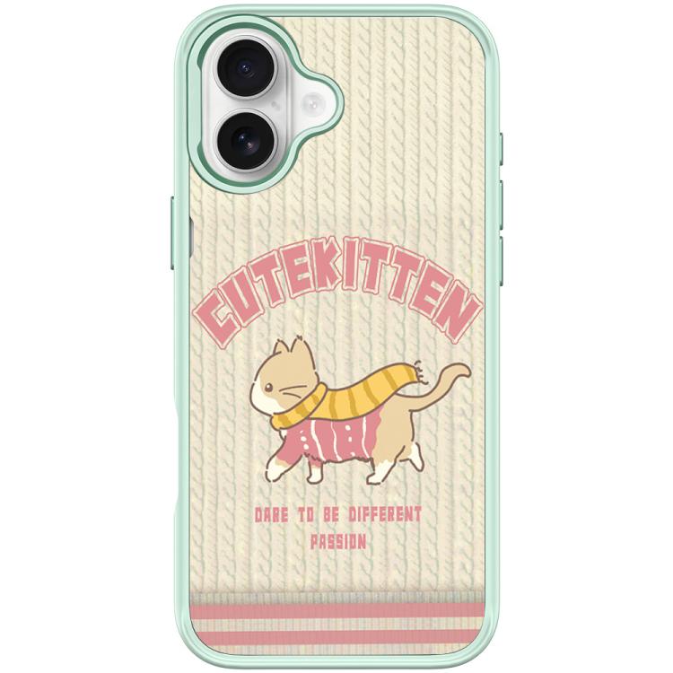 For iPhone 17 Adorable Woolen Cat Pattern Magnetic Phone Case