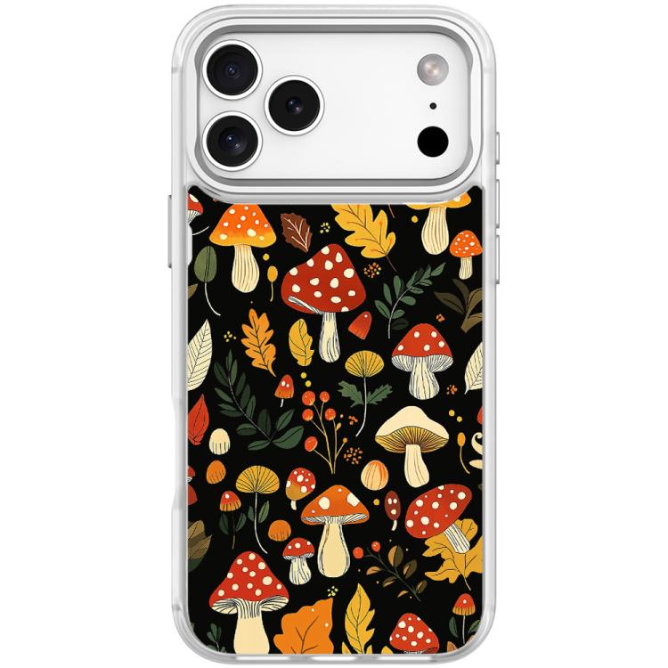 For iPhone 17 Pro Max Jungle Mushrooms Pattern Magnetic Phone Case