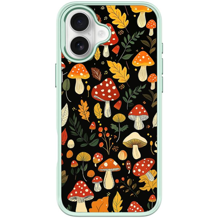 For iPhone 17 Jungle Mushrooms Pattern Magnetic Phone Case