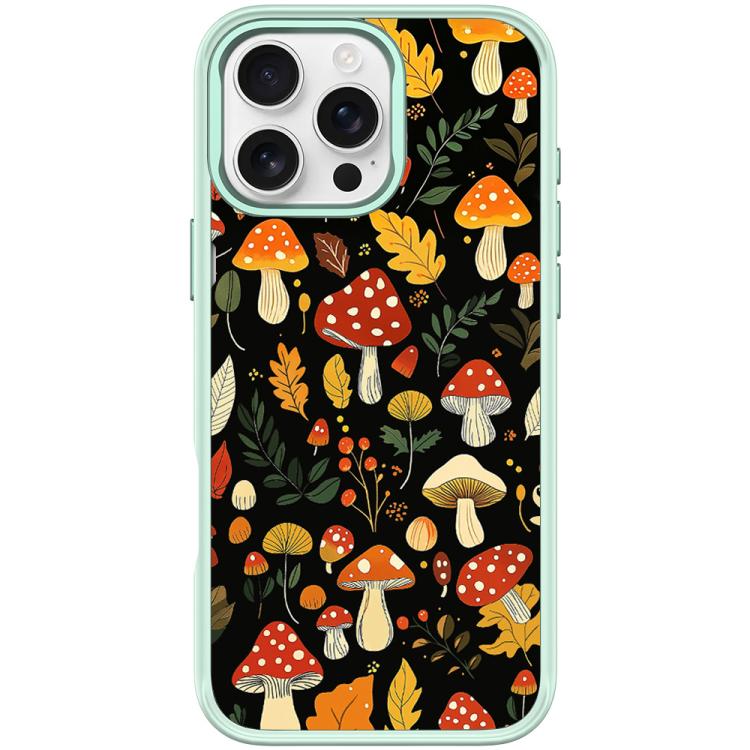 For iPhone 16 Pro Max Jungle Mushrooms Pattern Magnetic Phone Case