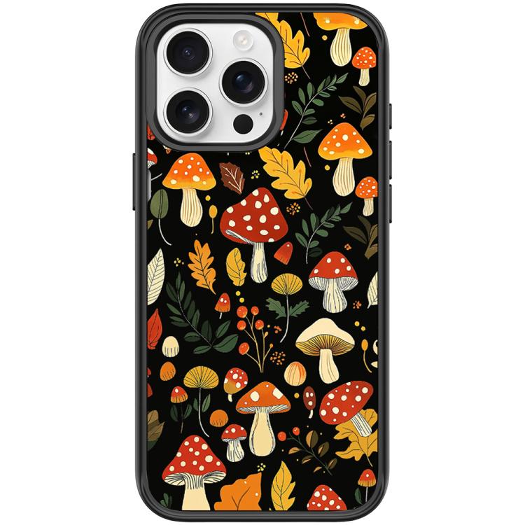For iPhone 15 Pro Max Jungle Mushrooms Pattern Magnetic Phone Case