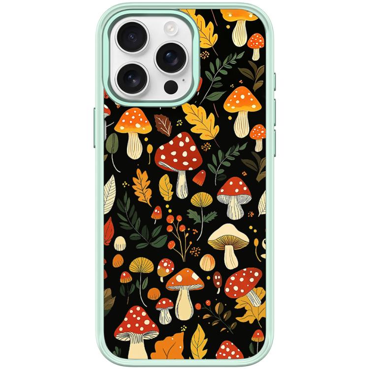 For iPhone 15 Pro Max Jungle Mushrooms Pattern Magnetic Phone Case
