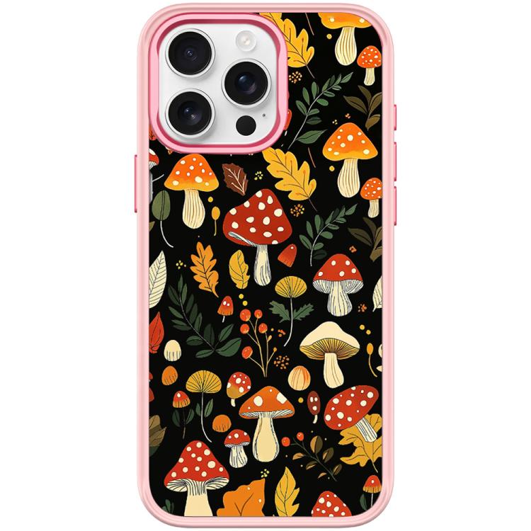 For iPhone 15 Pro Jungle Mushrooms Pattern Magnetic Phone Case