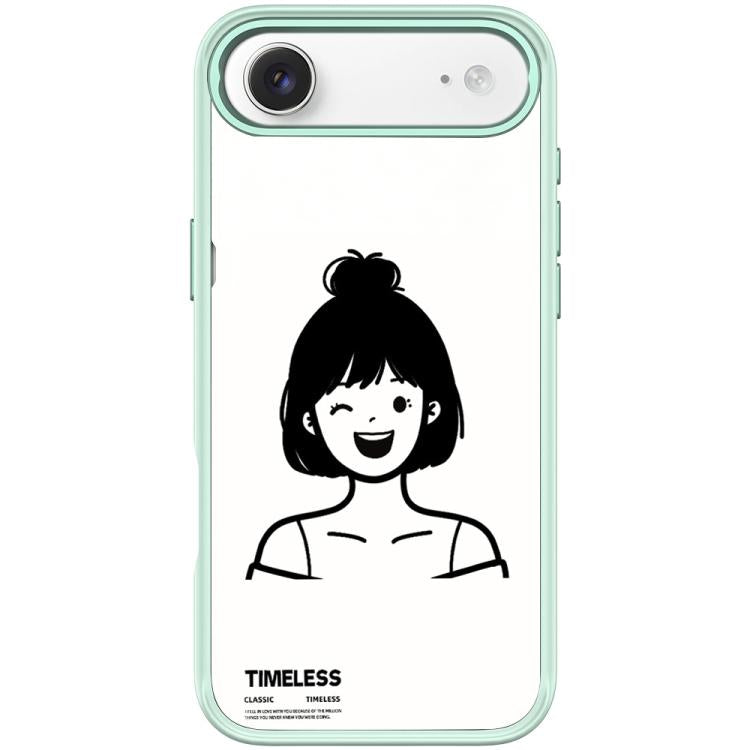 For iPhone Air Sketch Style Short Hair Girl Pattern Magnetic Phone Case