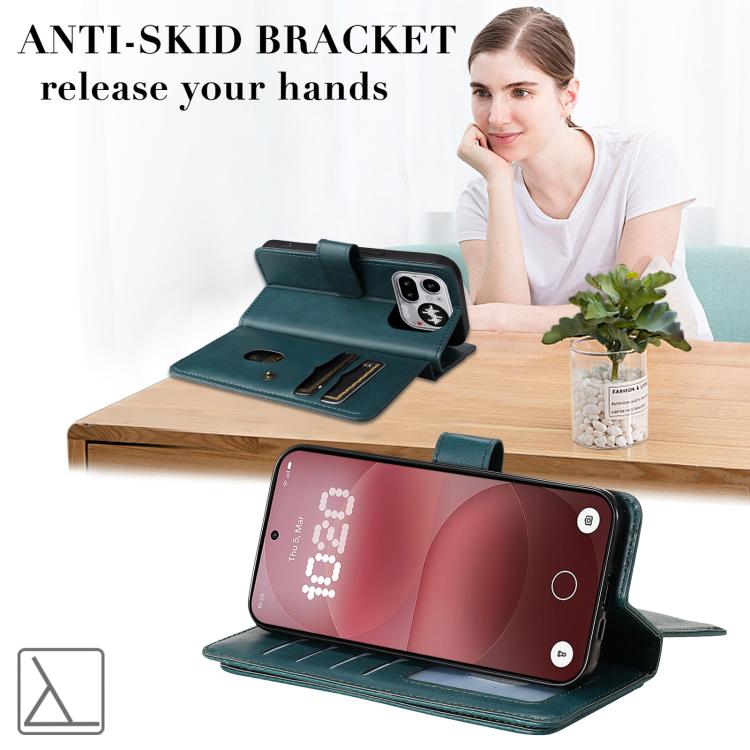 For Nothing Phone 4a Pro Multi-Function Wallet 10 Card Slots Leather Phone Case