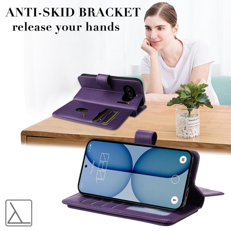 For Nothing Phone 4a Multi-Function Wallet 10 Card Slots Leather Phone Case
