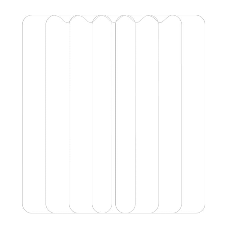 For Tecno Pop 7 5pcs / Pack Do As You Wish HD Tempered Glass Film - Transparent
